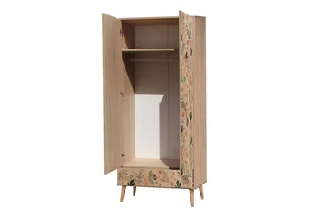 Bertoaria Garderobe 80x190 cm Brun - Hanah Home - Oppbevaring - Garderober & garderobesystem
