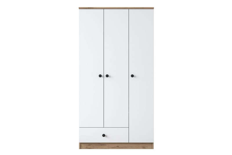 Jain Garderobe 90x170 cm Brun/Hvit, Hanah Home