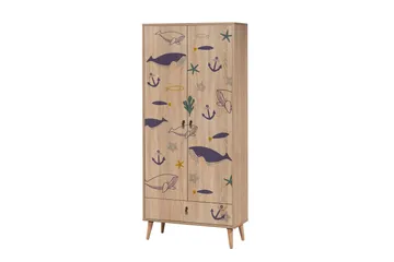 Bertoaria Garderobe 80x190 cm Brun