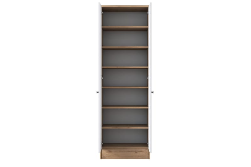 Hooda Garderobeskap 59,8x182,8 cm Brun/Hvit - Hanah Home - Oppbevaring - Garderober & garderobesystem