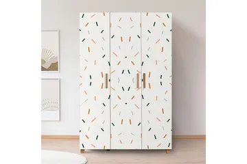 Leva Garderobe 120x189 cm Brun/Hvit - Hanah Home - Oppbevaring - Garderober & garderobesystem