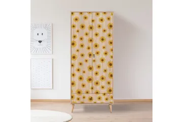 Bertoaria Garderobe 80x190 cm Brun - Hanah Home - Oppbevaring - Garderober & garderobesystem