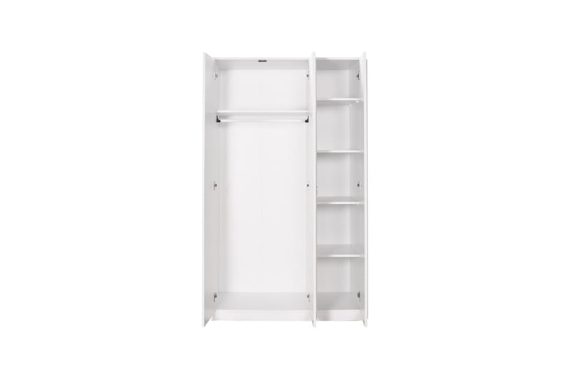 Ajra Garderobe 103x185 cm Hvit - Hanah Home - Oppbevaring - Garderober & garderobesystem