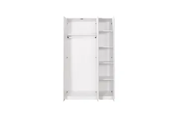 Ajra Garderobe 103x185 cm Hvit - Hanah Home - Oppbevaring - Garderober & garderobesystem