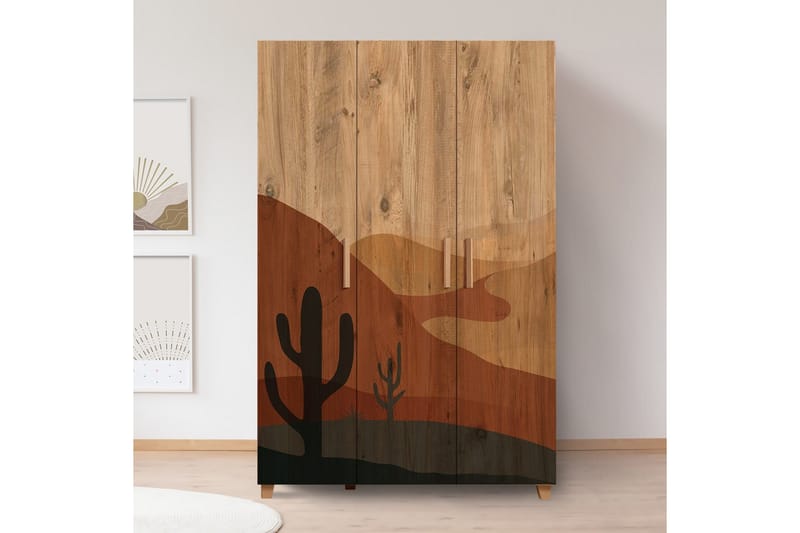 Leva Garderobeskap 120x189 cm Brun - Hanah Home - Oppbevaring - Garderober & garderobesystem