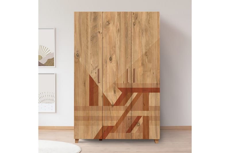 Leva Garderobeskap 120x189 cm Brun - Hanah Home - Oppbevaring - Garderober & garderobesystem