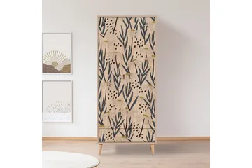 Bertoaria Garderobe 80x190 cm Brun - Hanah Home - Oppbevaring - Garderober & garderobesystem