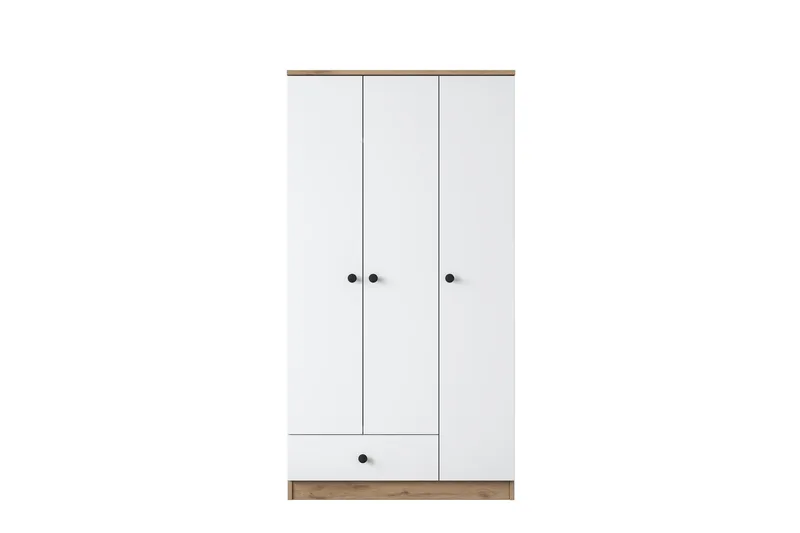 Jain Garderobe 90x170 cm Brun/Hvit - Hanah Home - Oppbevaring - Garderober & garderobesystem