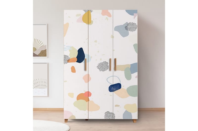 Leva Garderobe 120x189 cm Brun/Hvit - Hanah Home - Oppbevaring - Garderober & garderobesystem