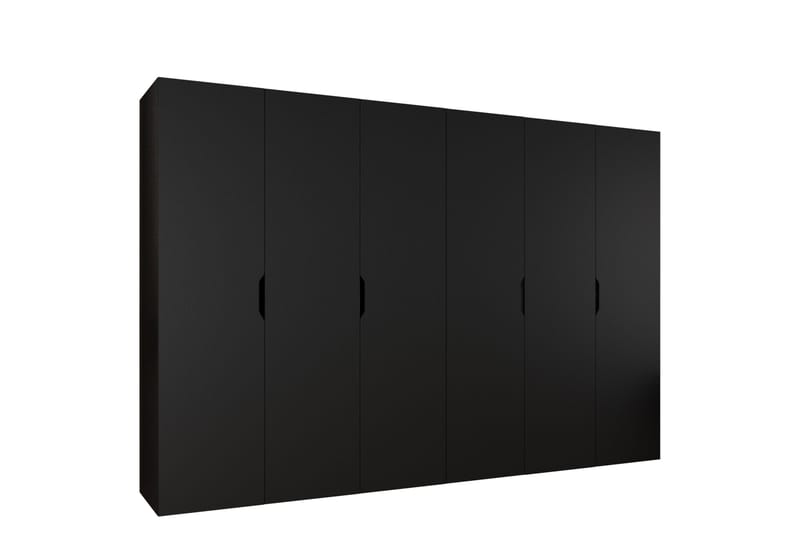 Abano Garderobeskap 52x202 cm - Svart - Oppbevaring - Garderober & garderobesystem