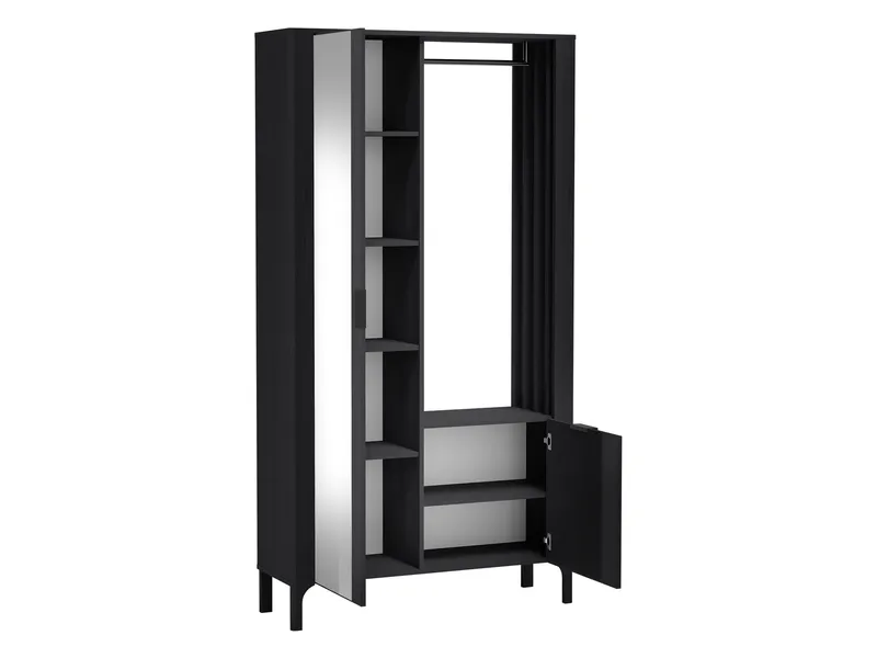 Aggarwal Garderobeskap med Speil 105 cm - Oppbevaring - Garderober & garderobesystem