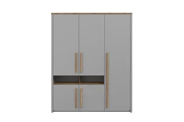 Ahmetbay Garderobe 59x158 cm - Grå/Brun - Oppbevaring - Garderober & garderobesystem
