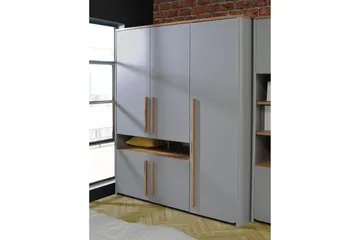 Ahmetbay Garderobe 59x158 cm - Grå/Brun - Oppbevaring - Garderober & garderobesystem