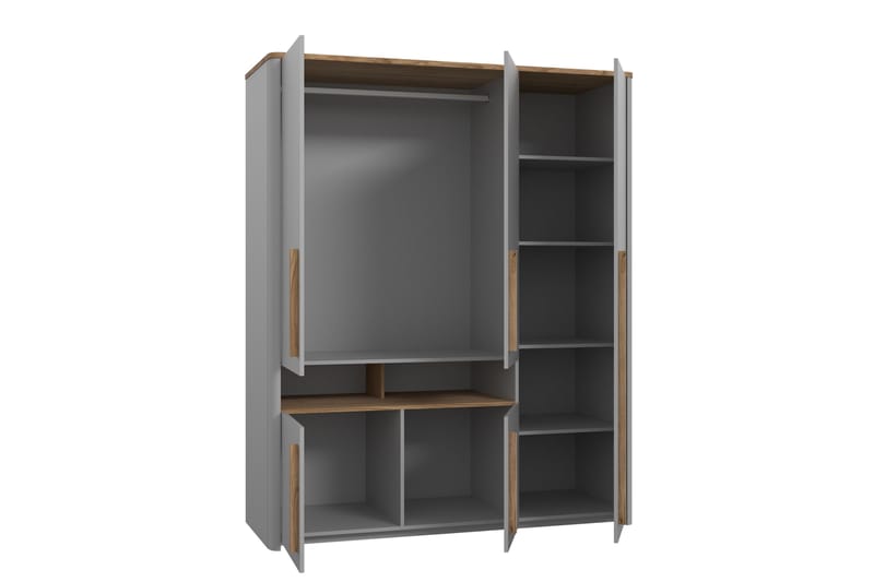 Ahmetbay Garderobe 59x158 cm - Grå/Brun - Oppbevaring - Garderober & garderobesystem