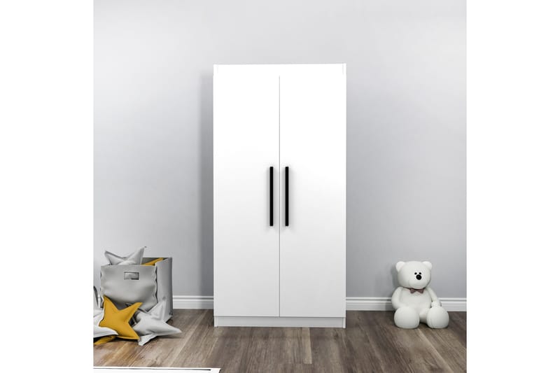 Akser Garderobe 90 cm i Malt Tre - Hvit - Oppbevaring - Garderober & garderobesystem