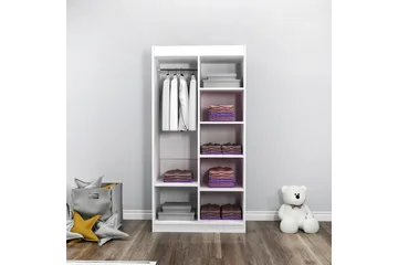 Akser Garderobe 90 cm i Malt Tre - Hvit - Oppbevaring - Garderober & garderobesystem