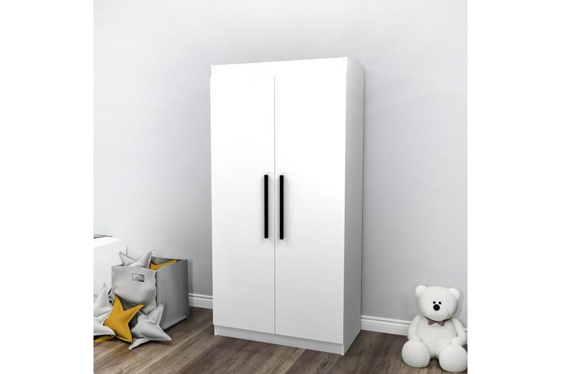 Akser Garderobe 90 cm i Malt Tre - Hvit - Oppbevaring - Garderober & garderobesystem
