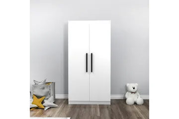 Akser Garderobe 90x180 cm - Hvit - Oppbevaring - Garderober & garderobesystem