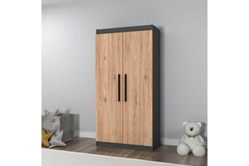 Akser Garderobe 90x180 cm - Natur/Antrasitt - Oppbevaring - Garderober & garderobesystem