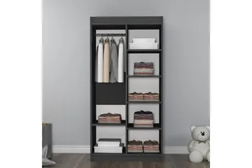Akser Garderobe 90x180 cm - Natur/Antrasitt - Oppbevaring - Garderober & garderobesystem