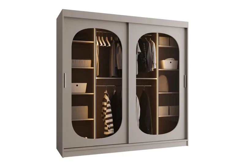 Allegra Garderobe 200x200 cm - Beige - Oppbevaring - Garderober & garderobesystem