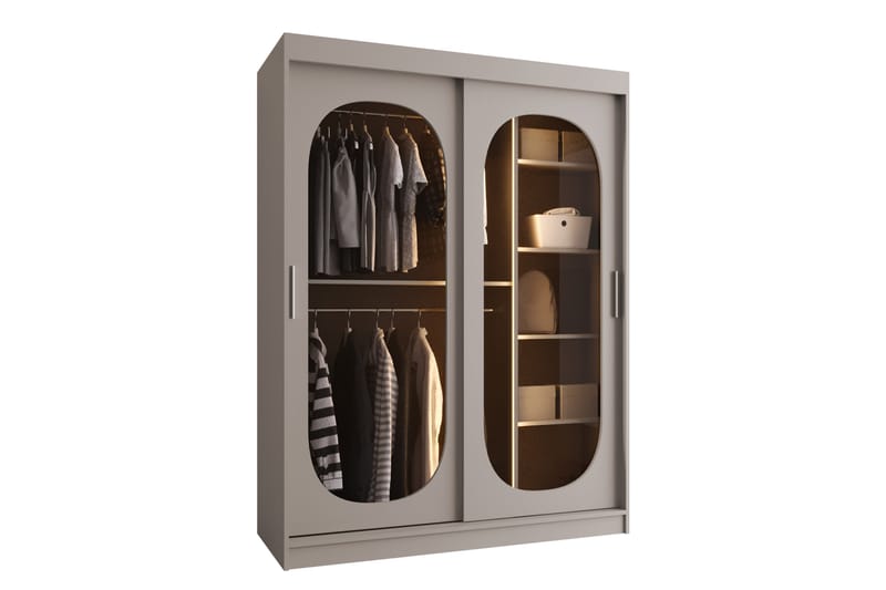 Allegra Garderobeskap 150x200 cm - Beige - Oppbevaring - Garderober & garderobesystem