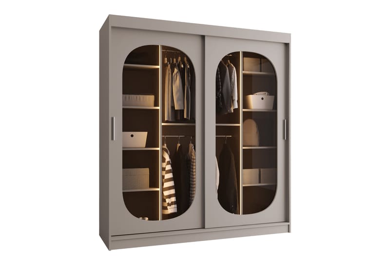 Allegra Garderobeskap 180x200 cm - Beige - Oppbevaring - Garderober & garderobesystem