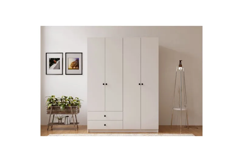 Alven Garderobe 120x180 cm - Matt Hvit - Oppbevaring - Garderober & garderobesystem