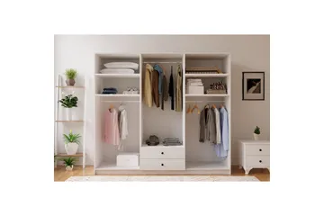 Alven Garderobe 180x180 cm - Matt Hvit - Oppbevaring - Garderober & garderobesystem