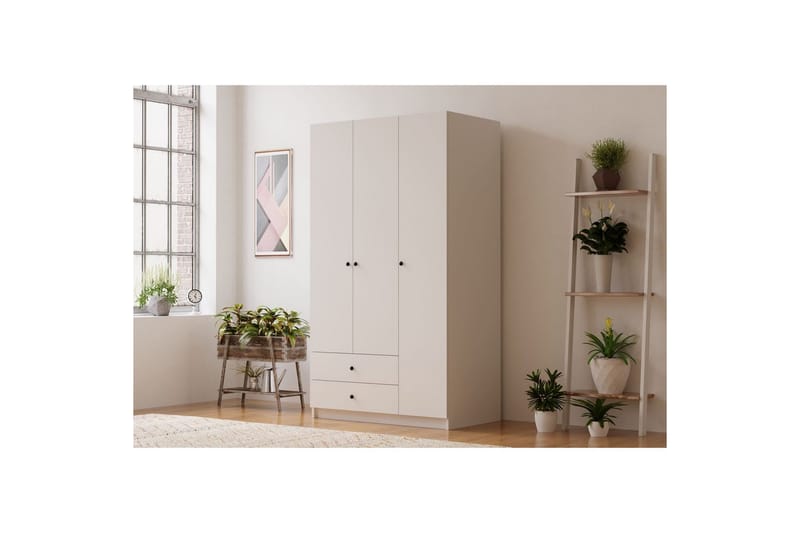 Alven Garderobe 90x180 cm - Matt Hvit - Oppbevaring - Garderober & garderobesystem