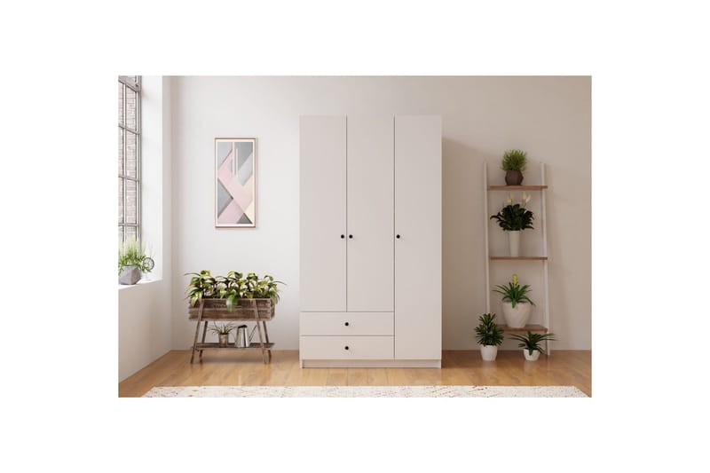 Alven Garderobe 90x180 cm - Matt Hvit - Oppbevaring - Garderober & garderobesystem