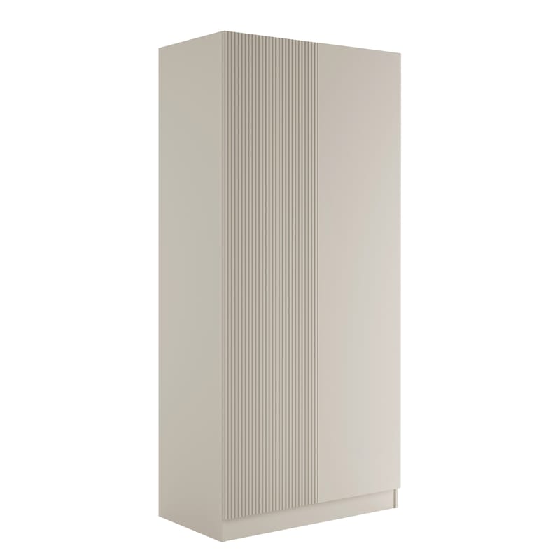 Amelus Garderobeskap 103x220 cm - Beige - Oppbevaring - Garderober & garderobesystem
