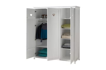 Amori Garderobe 159 cm i Malt Tre - Hvit - Oppbevaring - Garderober & garderobesystem