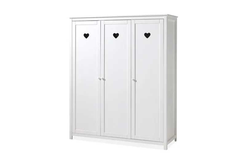 Amori Garderobe 159 cm i Malt Tre, Hvit