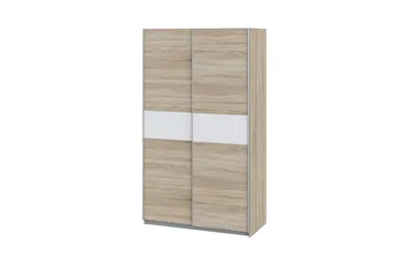 Amyracle Garderobe 62x121 cm - Hvit/Brun/Grå - Oppbevaring - Garderober & garderobesystem