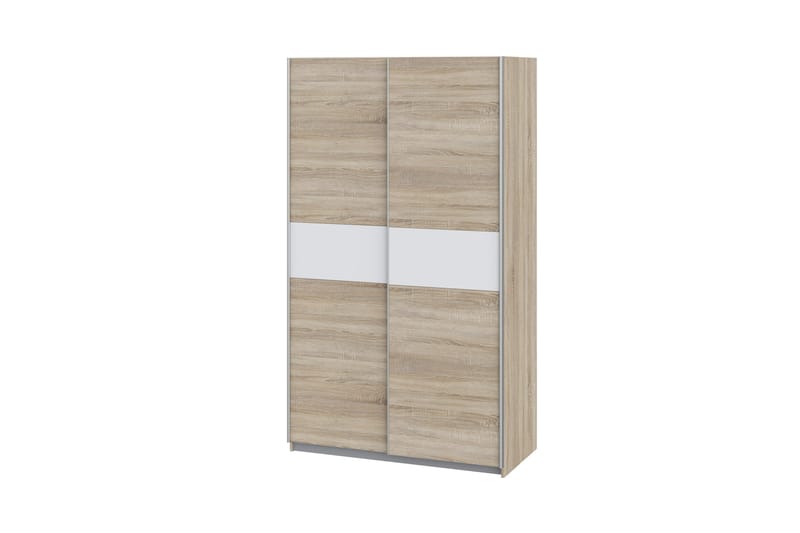 Amyracle Garderobe 62x121 cm - Hvit/Brun/Grå - Oppbevaring - Garderober & garderobesystem