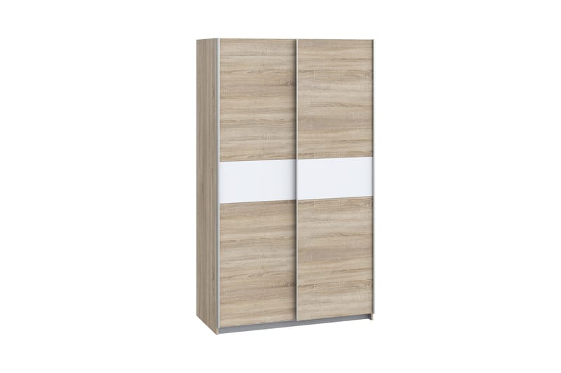 Amyracle Garderobe 62x121 cm - Hvit/Brun/Grå - Oppbevaring - Garderober & garderobesystem