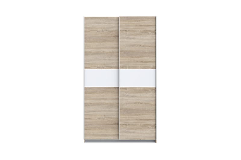 Amyracle Garderobe 62x121 cm - Hvit/Brun/Grå - Oppbevaring - Garderober & garderobesystem