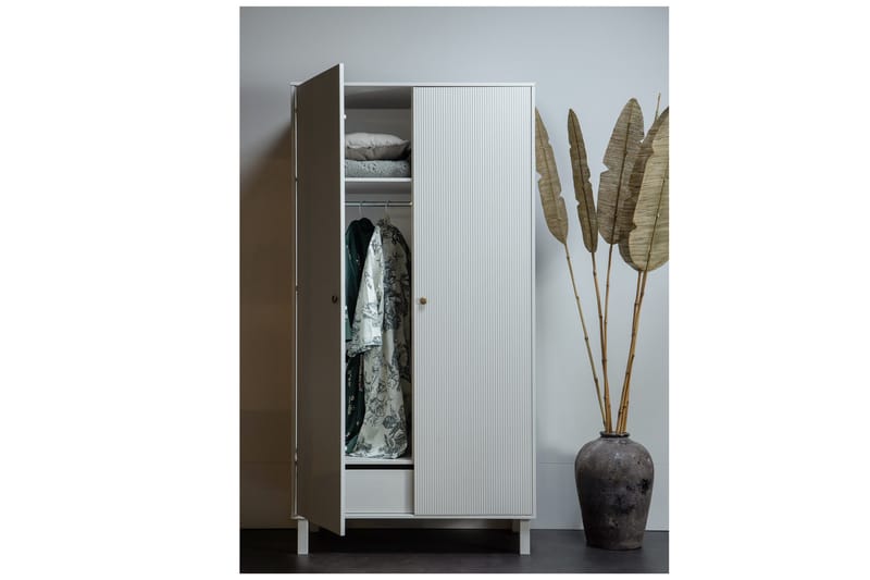 Antonie Garderobeskap 53x100 cm - Grå - Oppbevaring - Garderober & garderobesystem