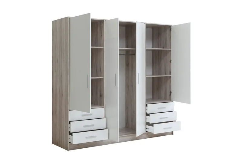 Ashgate Garderobe 207 cm - Brun/Hvit - Oppbevaring - Garderober & garderobesystem