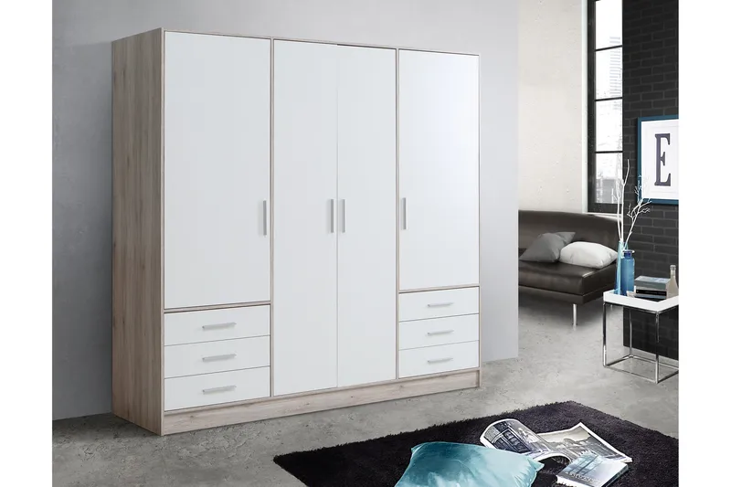 Ashgate Garderobe 207 cm - Brun/Hvit - Oppbevaring - Garderober & garderobesystem