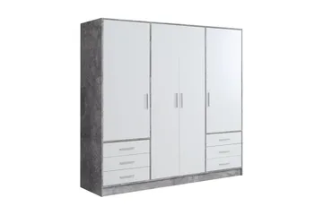 Ashgate Garderobe 207 cm - Grå/Hvit - Oppbevaring - Garderober & garderobesystem