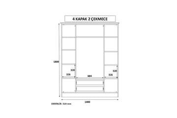 Auric Garderobe 140x180 cm - Matt Hvit - Oppbevaring - Garderober & garderobesystem