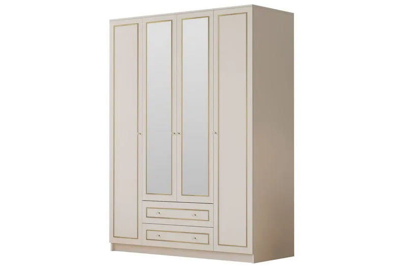 Auric Garderobe 140x180 cm - Matt Hvit - Oppbevaring - Garderober & garderobesystem
