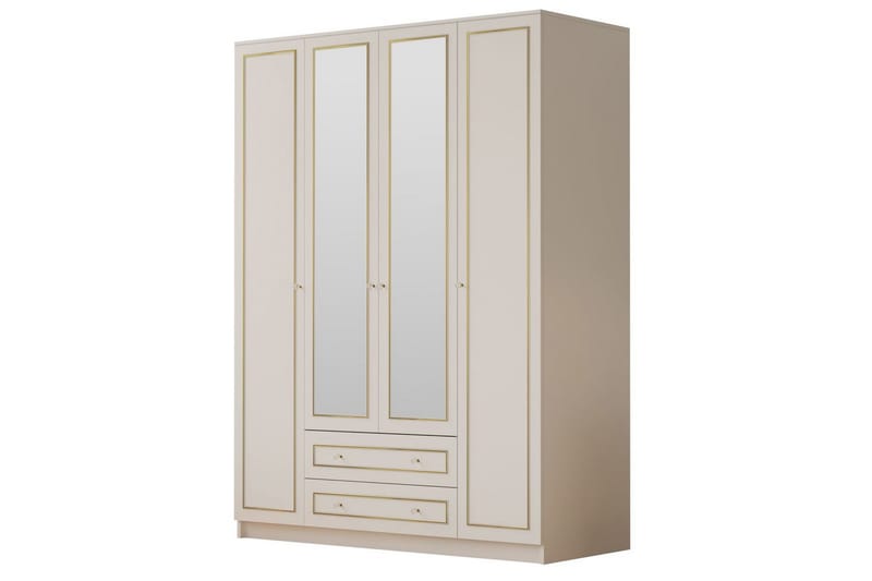 Auric Garderobe 140x180 cm, Matt Hvit