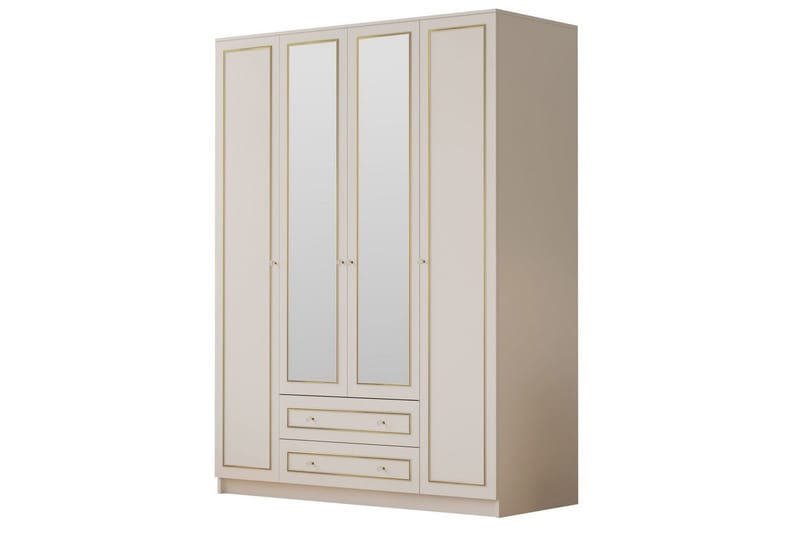 Auric Garderobe 140x210 cm, Matt Hvit