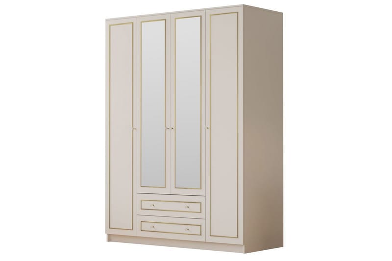 Auric Garderobe 140x210 cm, Matt Hvit