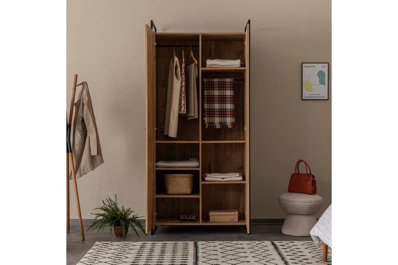 Batler Garderobe 52x104 5 Dører - Natur - Oppbevaring - Garderober & garderobesystem