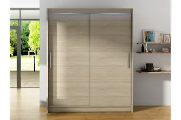 Bay Garderobe 150x200 cm - Brun - Oppbevaring - Garderober & garderobesystem