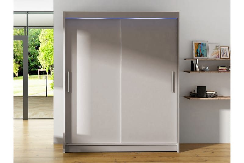 Bay Garderobe 150x200 cm - Grå - Oppbevaring - Garderober & garderobesystem